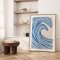 Framed poster - Great Blue Wave - Merel Takken