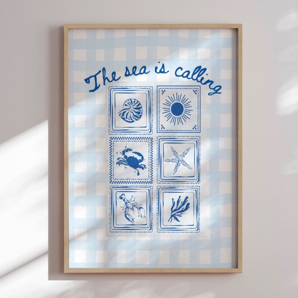 Framed poster - Sea Life Tiles - Jolly and Dash