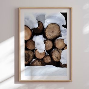 Framed poster - Logs of Wood