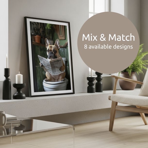 Concept - Framed posters - Happy Animals 70x100 cm - Choose 6 pcs.