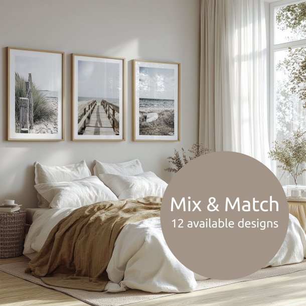 Concept - Framed posters - Let's go to the Beach - Choose 6 pcs.