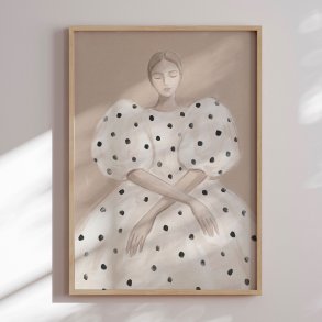 Framed poster - Polka Dotted Dress - Andreas Magnusson
