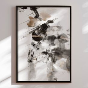 Handmade panting in frame - Whispers of Ink - 1x Studio II - Mixed media