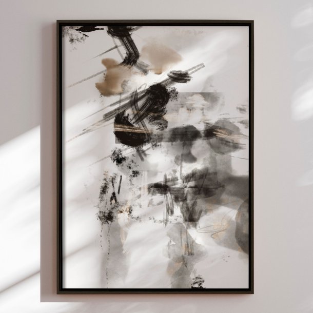 Handmade panting in frame - Whispers of Ink - 1x Studio II - Mixed media