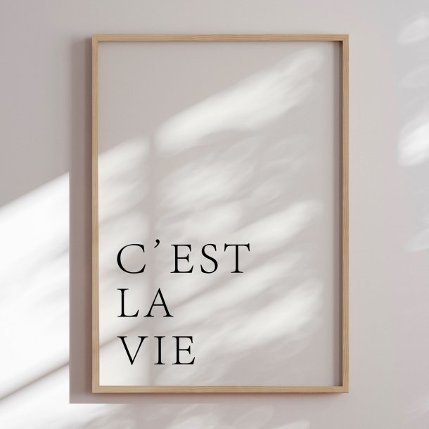 Framed poster - C'est La Vie - Duchess Plum
