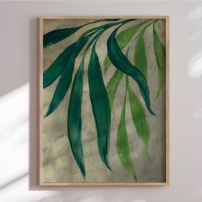 Luxury framed art - Viau Cascading Leaves - Rosana Laiz Blursbyai