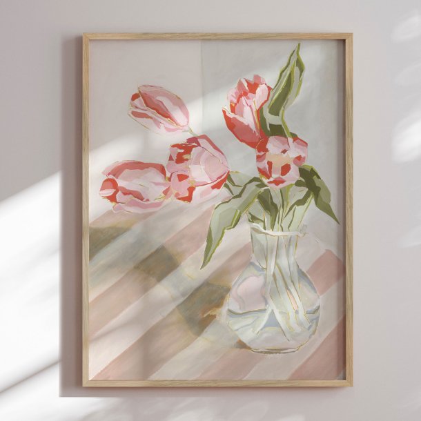 Luxury framed art - Tulips in a Vase - Lucrecia Caporale