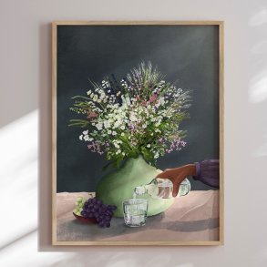 Luxury framed art - Pouring Gracefully