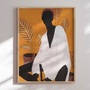 Luxury framed art - Tropical Girl Shape
