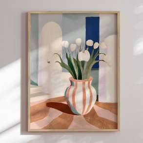 Luxury framed art - Tulips In a Vase