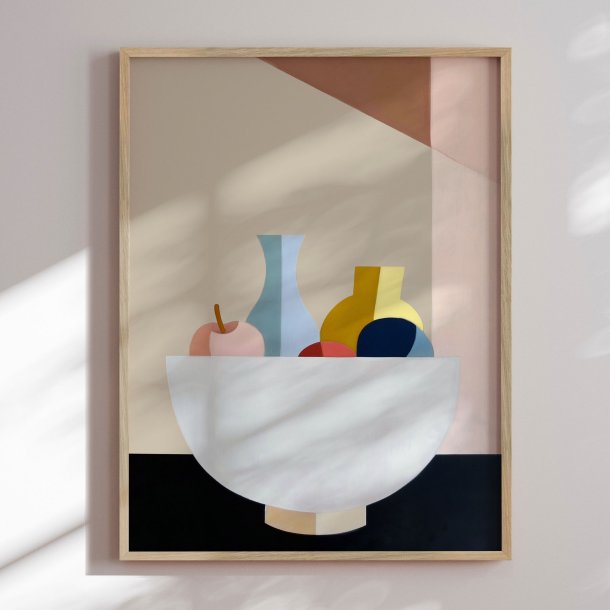 Luxury framed art - Vase with Fruit