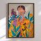 Luxury framed art - Lady with Flowers I