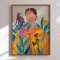 Luxury framed art - Lady with Flowers I
