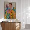 Luxury framed art - Lady with Flowers I