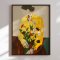 Luxury framed art - Lady with Flowers II