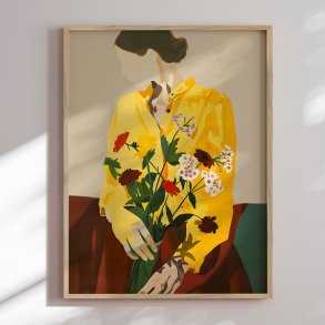 Luksus indramning - Lady with Flowers II