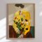 Luxury framed art - Lady with Flowers II