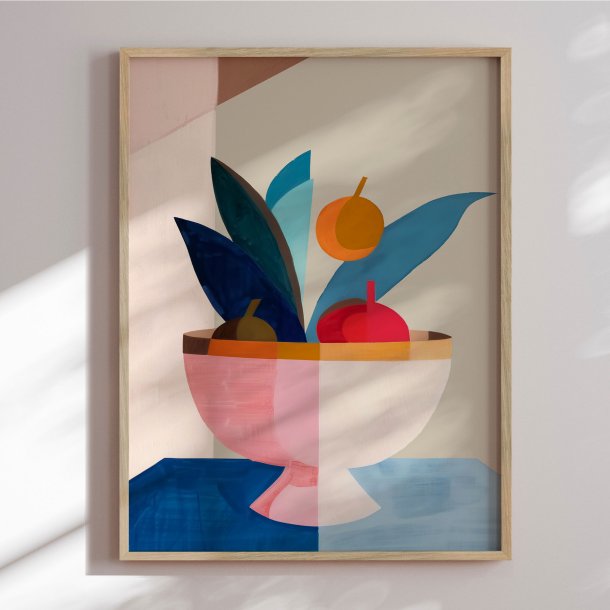 Luxury framed art - Vase with Fruit II