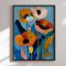 Luxury framed art - Colorful Poppies