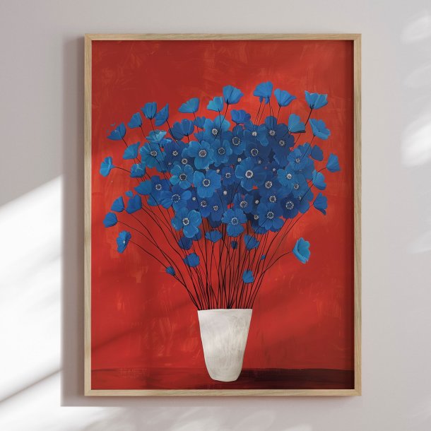 Luxury framed art - Red & Blue