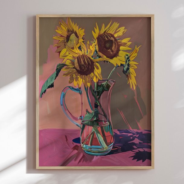 Luxury framed art - Modern Sunflower