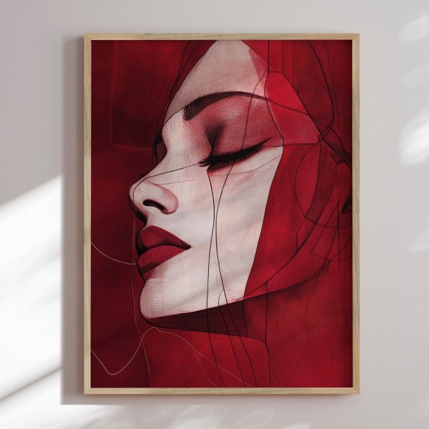 Luxury framed art - Scarlet Serenity