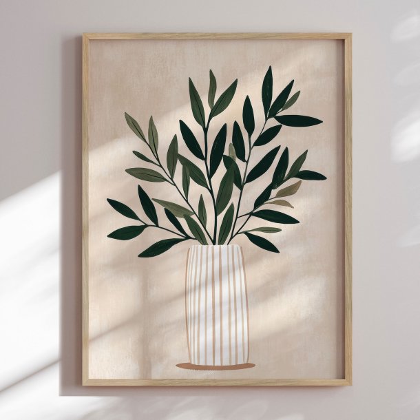 Luxury framed art - Olive Vase