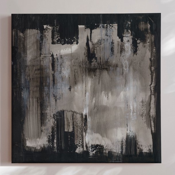 Hndlavet maleri - Dark Abstract II - Mixed media