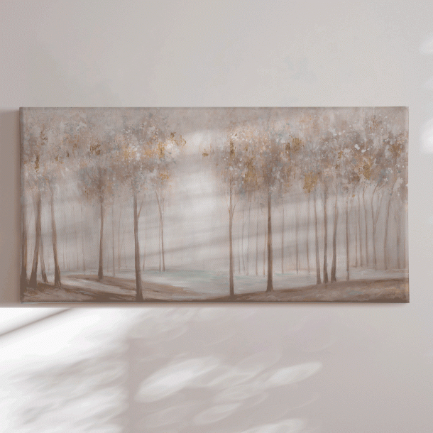 Hndlavet maleri - Scandinavian Forest II - Mixed media