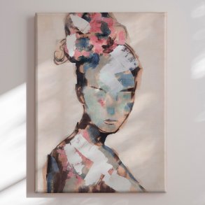 Hndlavet maleri - Pink Lady II - Mixed media