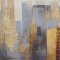 Hndlavet maleri med sort ramme - City Skyline St - Mixed media