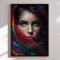 Handmade painting with a frame - Freja - Mixed media