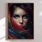 Handmade painting with a frame - Freja - Mixed media