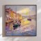 Handmade panting in frame - Forrshavn - Mixed media
