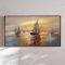 Handmade panting in frame - Time to Go - Mixed media