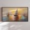 Handmade panting in frame - Time to Go - Mixed media