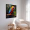 Handmade panting in frame - Parrot I - Mixed media
