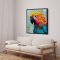 Handmade panting in frame - Parrot II - Mixed media