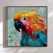 Handmade panting in frame - Parrot II - Mixed media