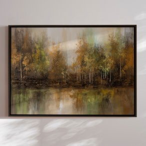 Hndlavet maleri med ramme - Mystique Woods - Mixed media
