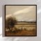 Handmade painting with frame - Romantic Field I - Mixed media