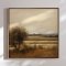 Handmade painting with frame - Romantic Field I - Mixed media