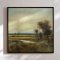 Handmade painting with frame - Romantic Field II - Mixed media