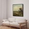 Handmade painting with frame - Romantic Field II - Mixed media