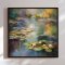 Handmade painting with frame - Romantic Water Lilies - Mixed media