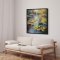 Handmade painting with frame - Romantic Water Lilies - Mixed media
