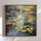Handmade painting with frame - Romantic Water Lilies - Mixed media