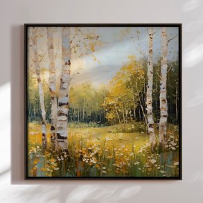 Hndlavet maleri med ramme - Early Morning - Mixed media