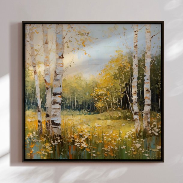 Handmade painting with frame - Early Morning - Mixed media