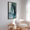 Handmade panting in a frame - Oceanic Layers - Mixed media